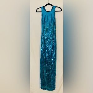 Blue Sequin Party Dress